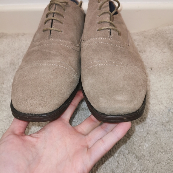 Joseph Abboud size 9 suede neutral shoes - Picture 2 of 6
